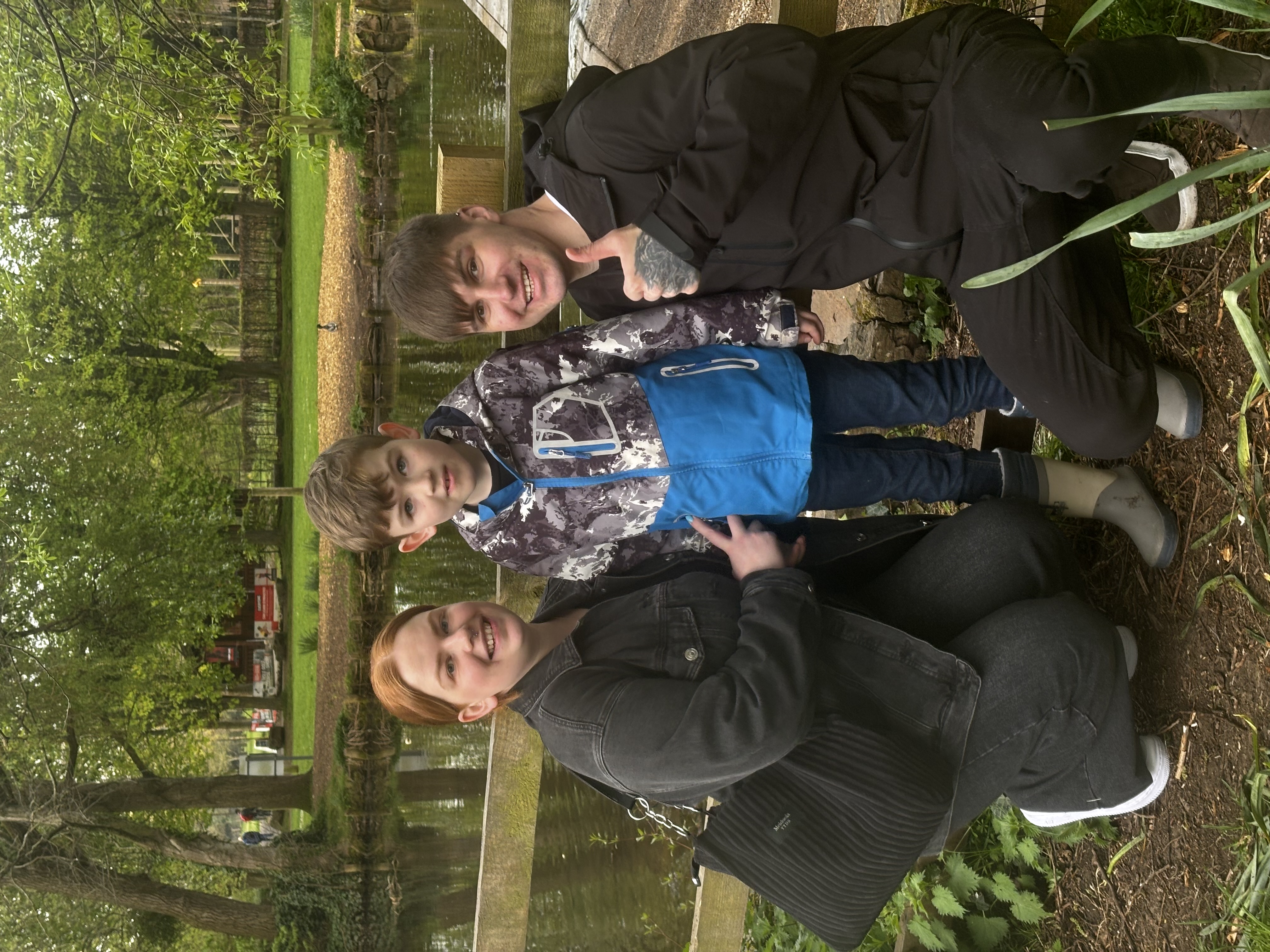 Me, my partner and son in Taunton.